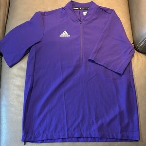 Adidas Purple Half-Zip Shirt, NWT Size M, unisex